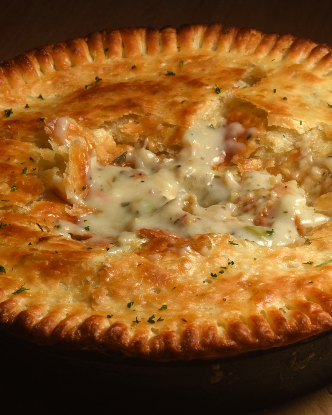 One Pan Chicken, Leek & Mushroom Pie Recipe